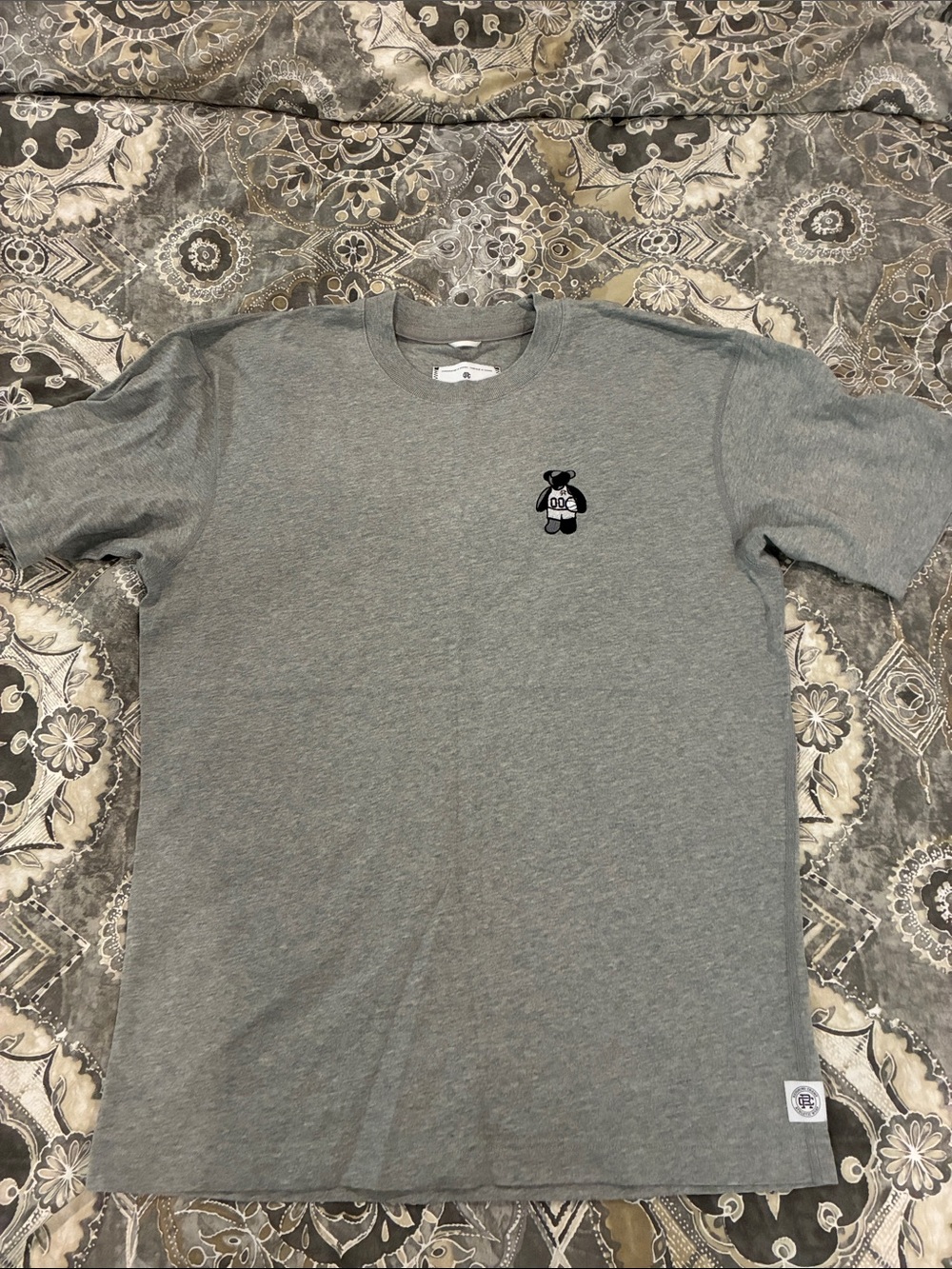 Reigning Champ Midweight Jersey OG T-Shirt with Embroidered RC Bear